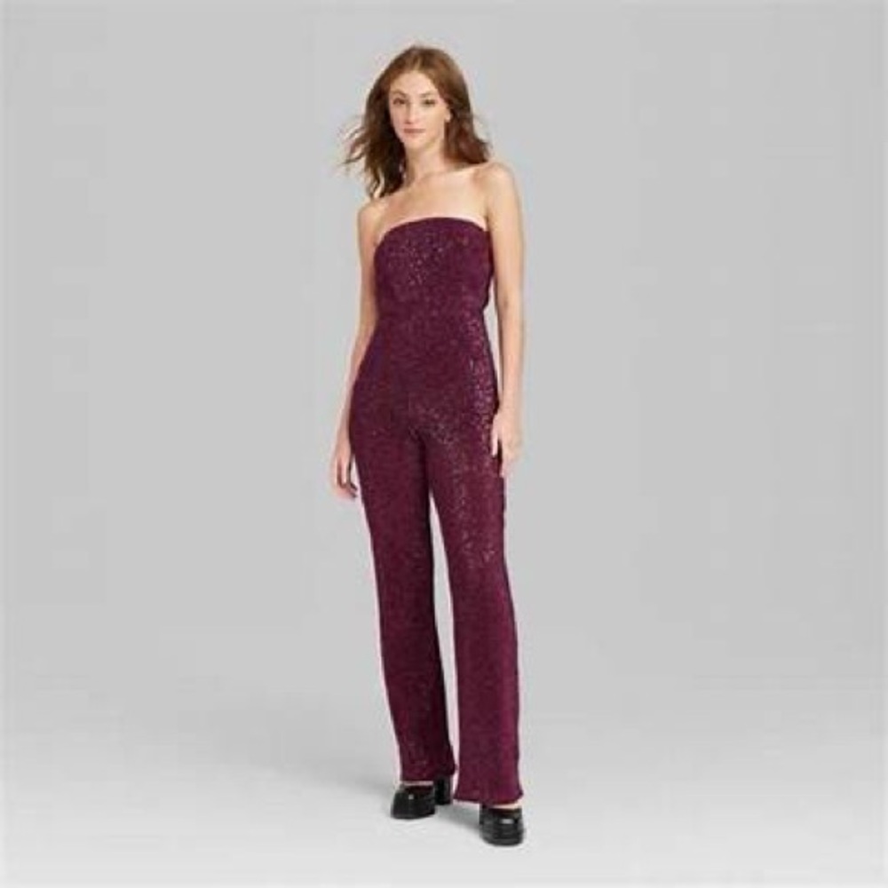 Tube Sequin Mesh Jumpsuit